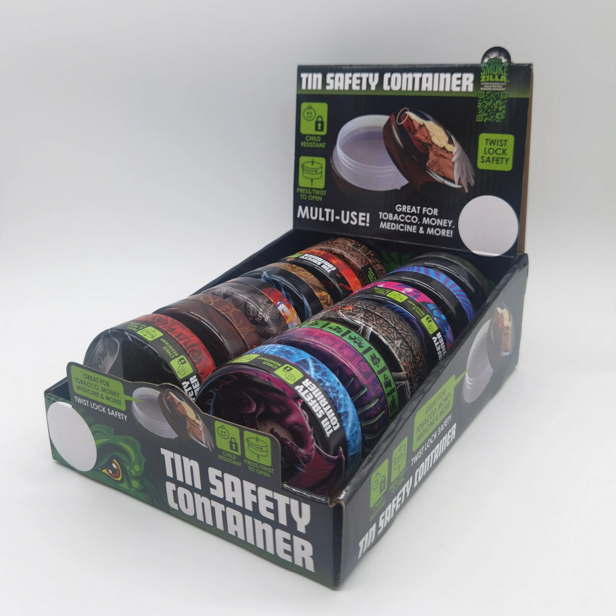 METAL SAFETY CONTAINER 12CT DISPLAY - SMDistro